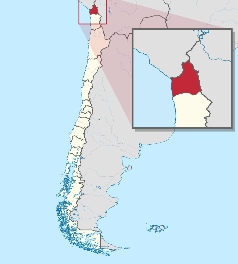 Térkép arica Chile