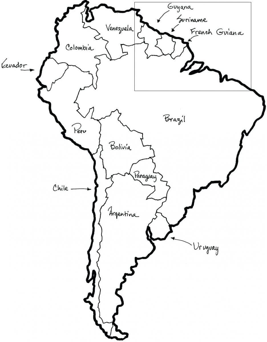 Térkép Chile outlin
