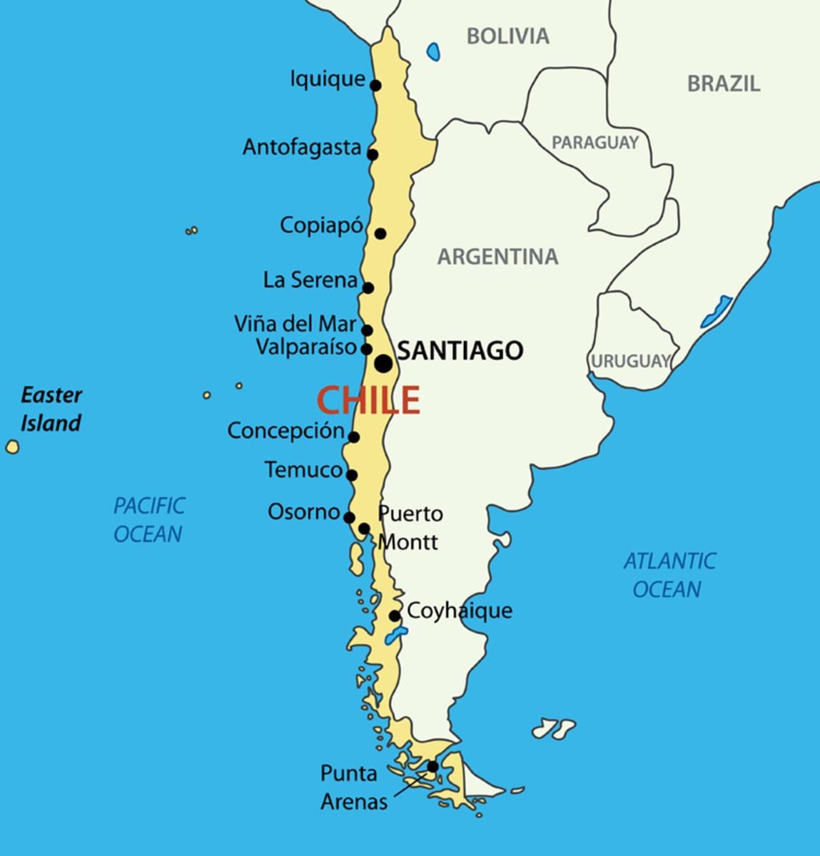 Térkép concepción, Chile