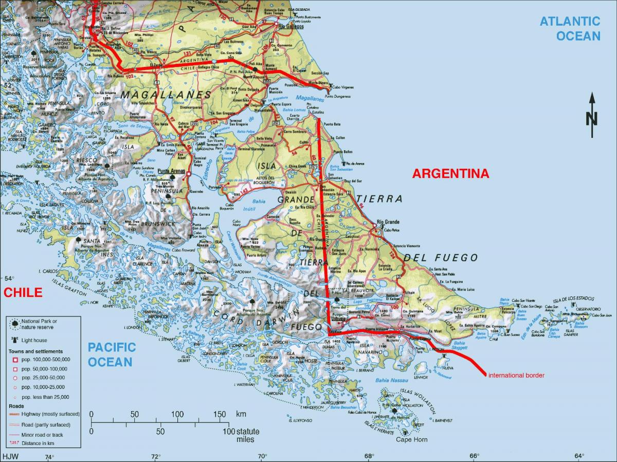 dél-Chile térkép