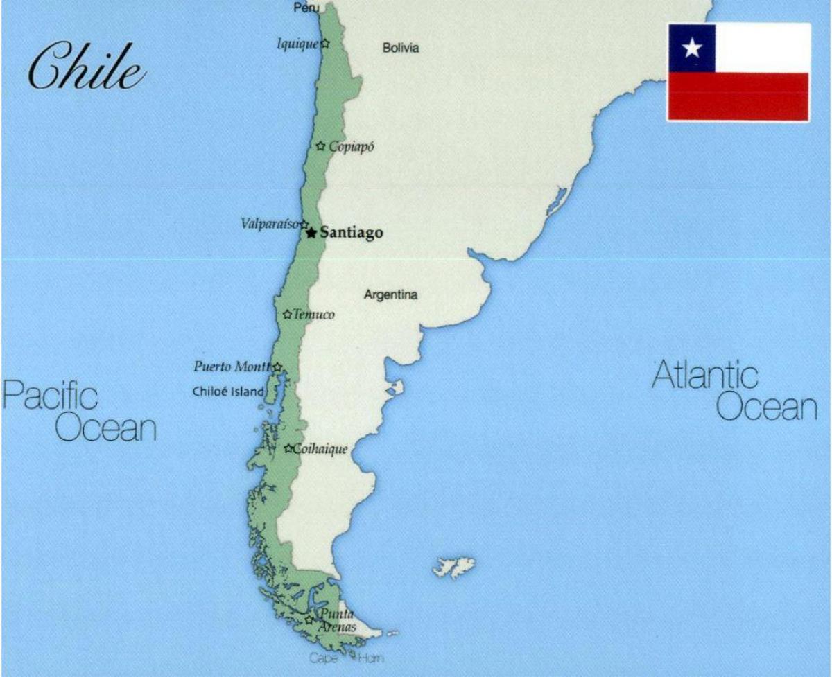 térkép város Chile