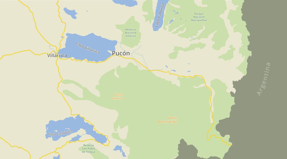 Térkép pucon Chile