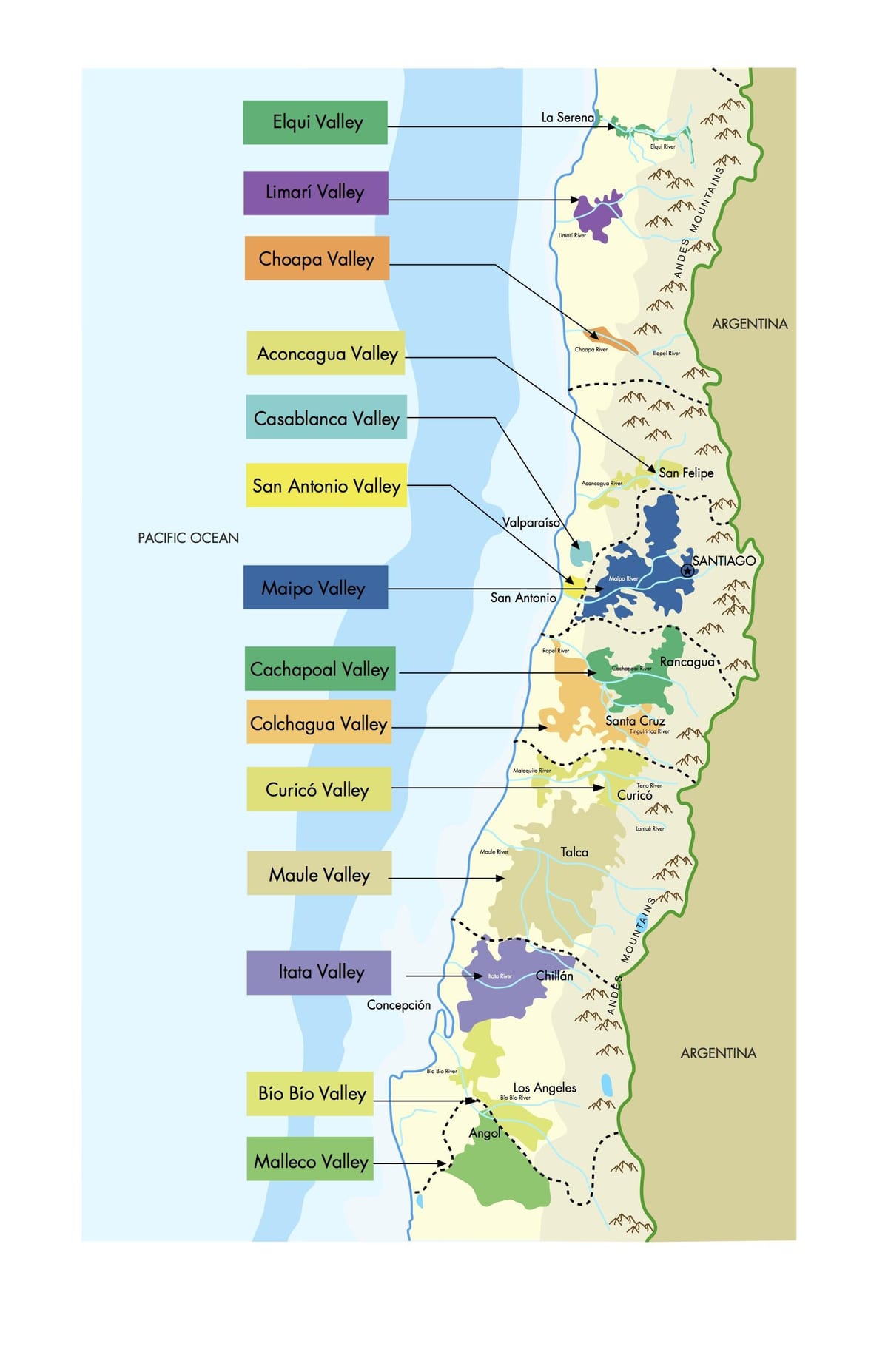 Térkép feltérképezése Chile