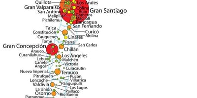 Chile népsűrűség térkép