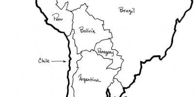 Térkép Chile outlin