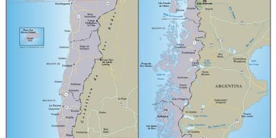 Térkép Chile utazás