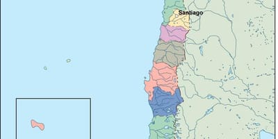 Térkép Chile vektor
