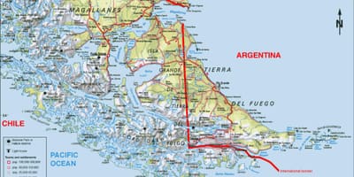 Dél-Chile térkép